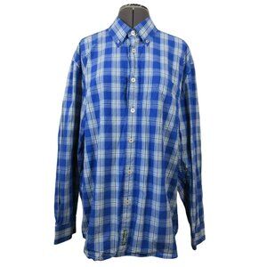 Orvis Heritage Wash Plaid Shirt Men’s Size‎ Large Long Sleeve Cotton Button Down
